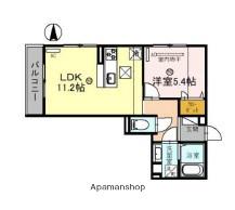 ソーリス・ルクス(1LDK/2階)の間取り写真