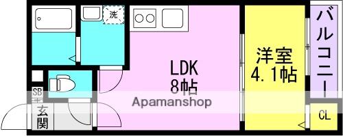 SERIRIA COMFORT KUISEセリリアコンフォート(1LDK/2階)の間取り写真