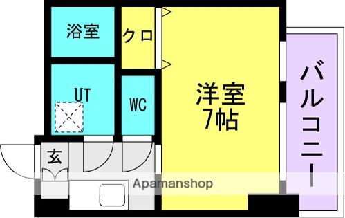フォーリアライズ昭和南通2(1K/13階)の間取り写真