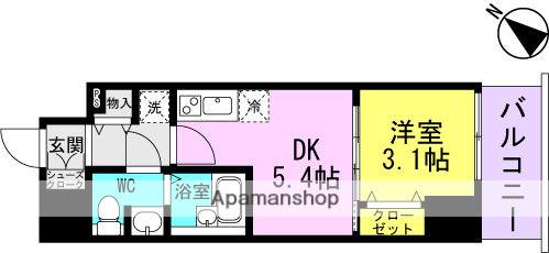 ARTIZA尼崎立花(1DK/5階)の間取り写真