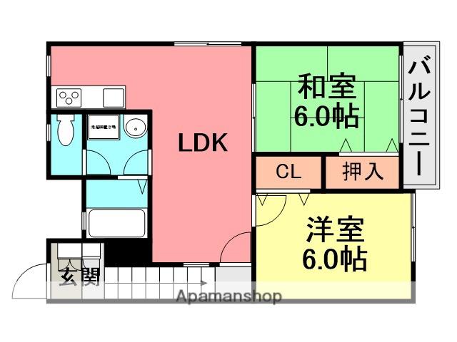 ファミール(2LDK/2階)の間取り写真