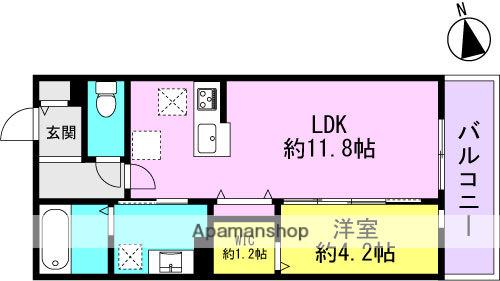 LAVENDEL(1LDK/1階)の間取り写真