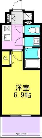 フォーリアライズ尼崎エラン(1K/14階)の間取り写真