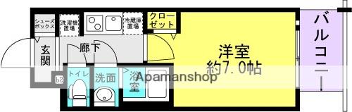 ファーストフィオーレ尼崎グランウエスト(1K/6階)の間取り写真