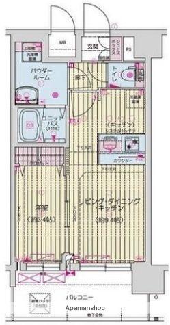プレリス尼崎レーネヴィアPRELISSEAMAGASAKIRE(1LDK/15階)の間取り写真