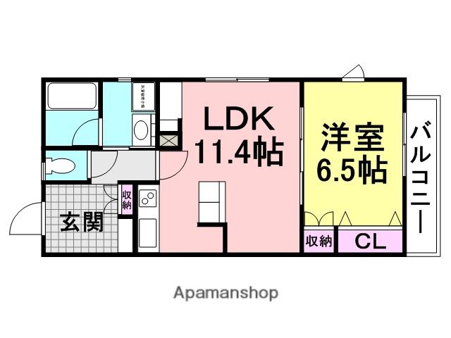 メゾン七松2(1LDK/2階)の間取り写真