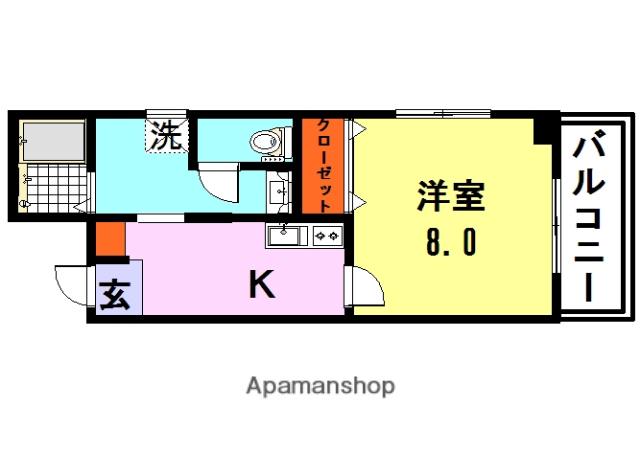 ROCK(1K/7階)の間取り写真