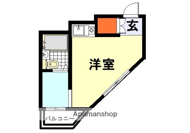 KO水堂マンション(1K/1階)の間取り写真