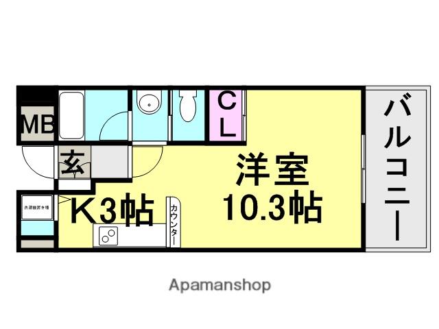 アーバネックス尼崎東難波(1K/11階)の間取り写真