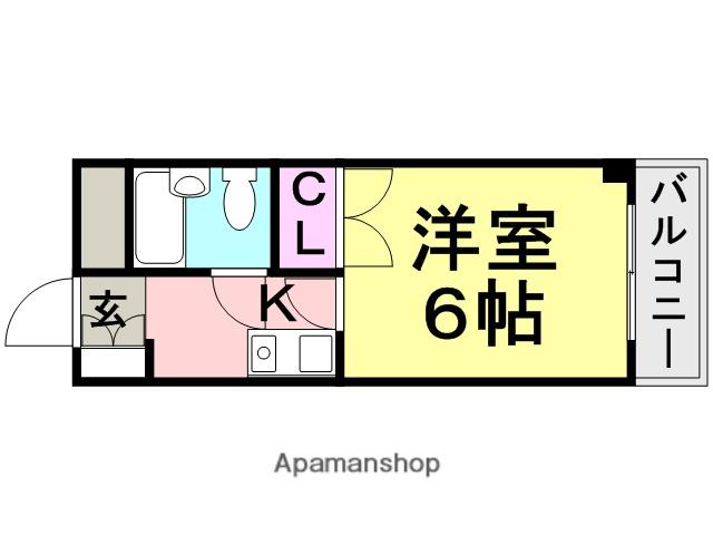 河村マンション(1K/2階)の間取り写真