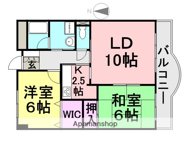 フローラルハイム安倉(2LDK/1階)の間取り写真