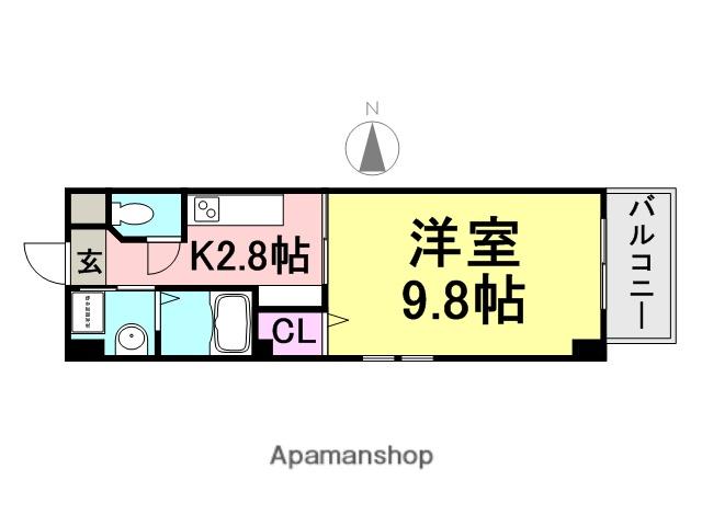 プラマー3番館(1K/2階)の間取り写真