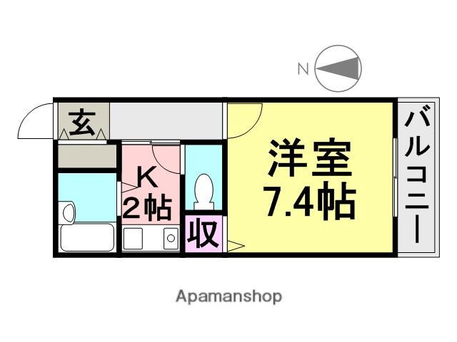 アルテハイム尼崎(1K/2階)の間取り写真