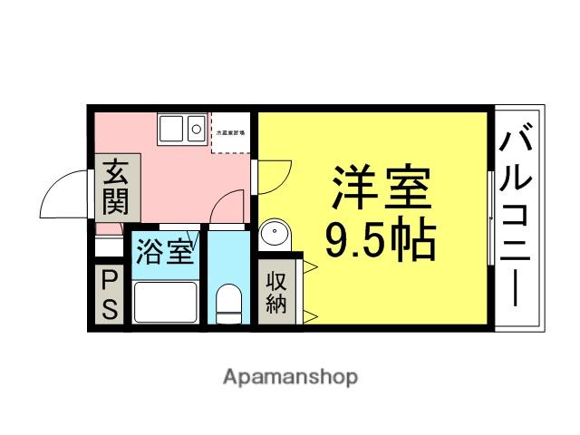 マンション1(1K/3階)の間取り写真