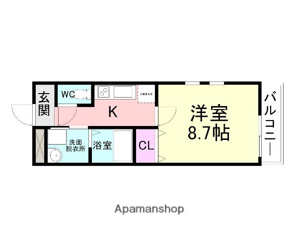 フジパレス武庫之荘2番館(1K/1階)の間取り写真