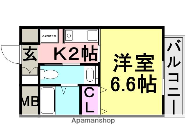 SWISS立花(1K/2階)の間取り写真