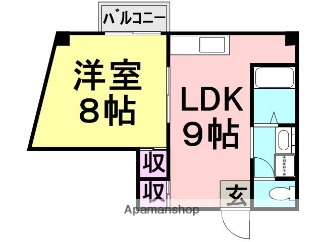 エメラルド立花パート1(1LDK/3階)の間取り写真