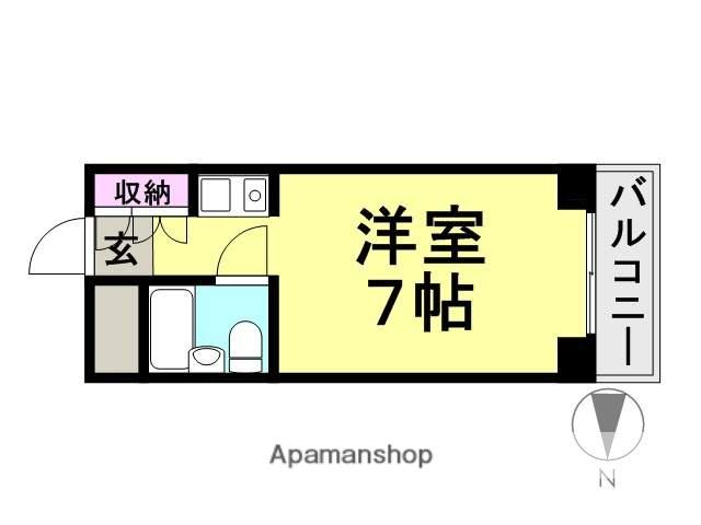 ロイヤルメゾン南武庫之荘(ワンルーム/2階)の間取り写真