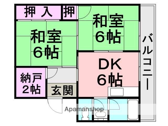 メゾン武庫川(2SDK/2階)の間取り写真