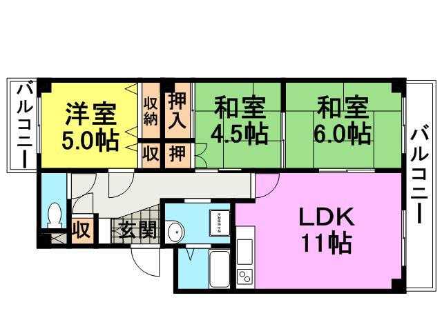 VILLA93(3LDK/3階)の間取り写真