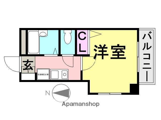 KマンションJIN(1K/4階)の間取り写真