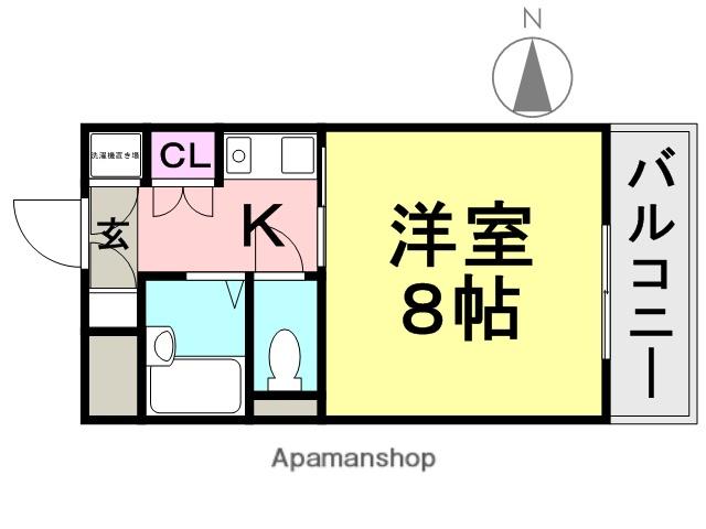 ひらこうパート1(1K/5階)の間取り写真