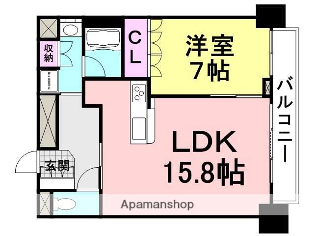 ベルファース尼崎(1LDK/10階)の間取り写真