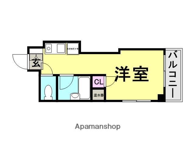 ソレイユ水堂(ワンルーム/3階)の間取り写真