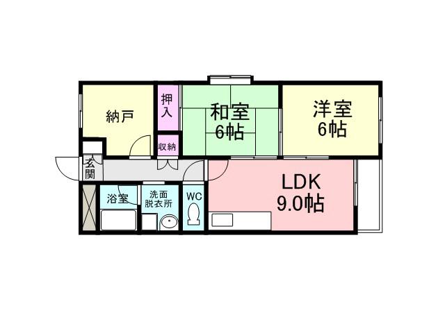 サンシャイン塚口(2SLDK/4階)の間取り写真