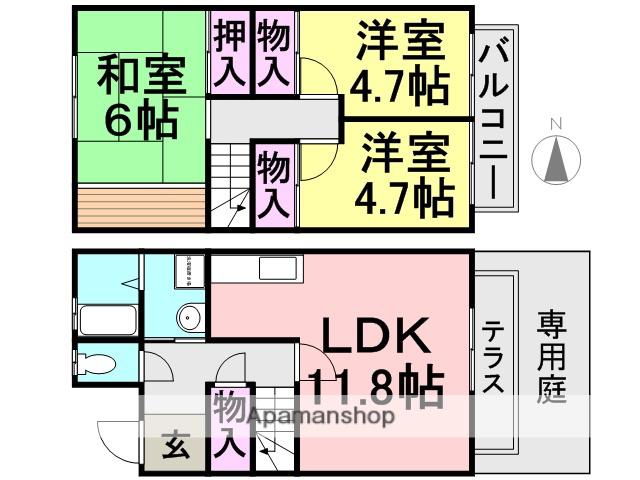 エステート浜田(3LDK)の間取り写真