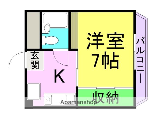 デュオ鳴尾(1K/2階)の間取り写真