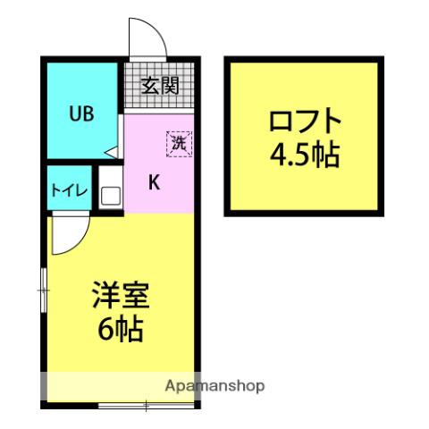 プチグレイス塚口本町 弐番館(ワンルーム/1階)の間取り写真