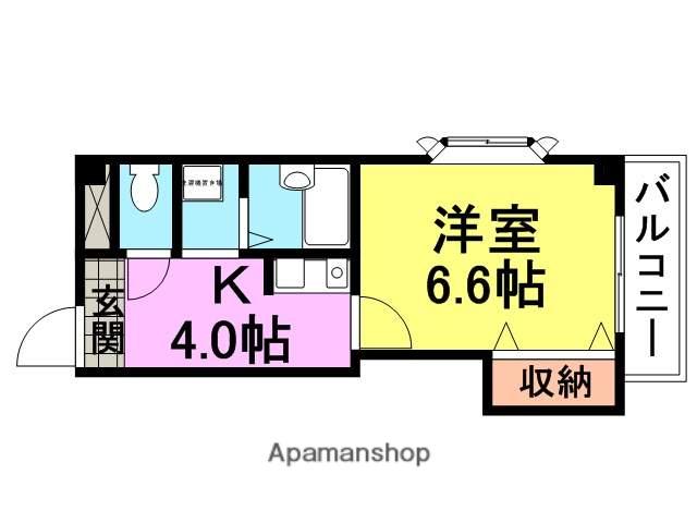 ルミナリー武庫之荘(ワンルーム/3階)の間取り写真