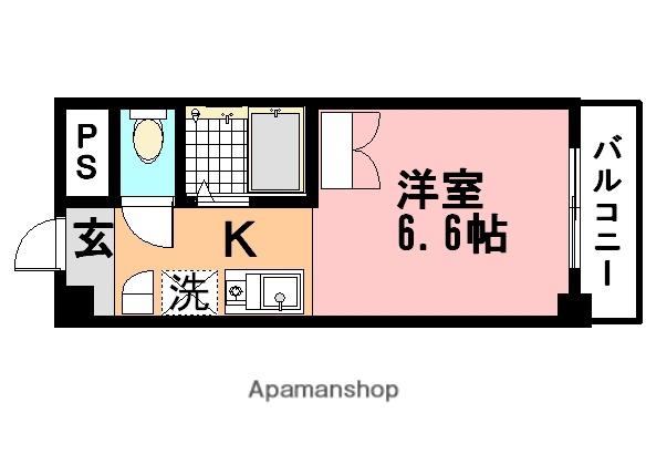 エンデバー武庫之荘2(1K/2階)の間取り写真