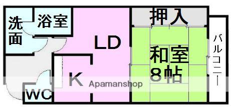 稲葉TMハイツ(1LDK/4階)の間取り写真