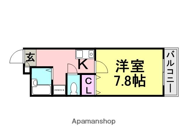 ジョイフル山善(1K/1階)の間取り写真