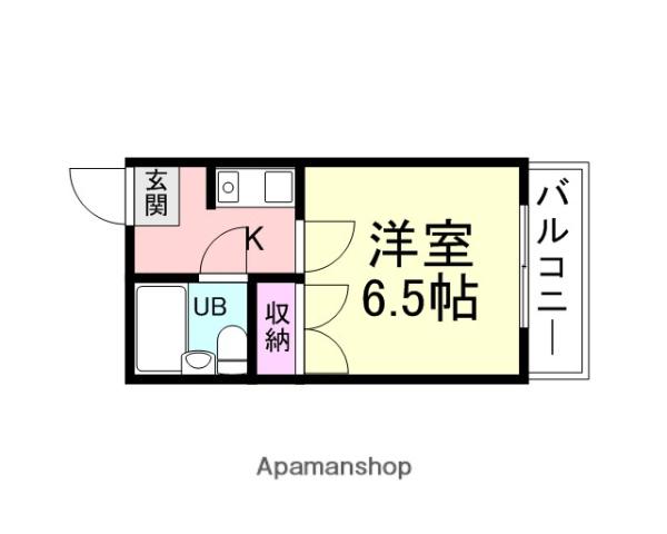 ジョンメゾン武庫之荘(ワンルーム/3階)の間取り写真