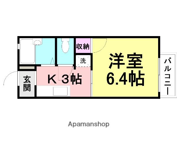 アストリアハイツ1(1K/1階)の間取り写真
