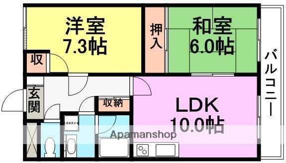 アークヒルズWAKO(2LDK/2階)の間取り写真