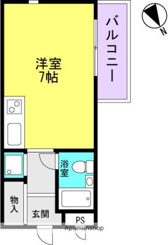 ダイド-メゾン塚口Ⅵ(ワンルーム/1階)の間取り写真