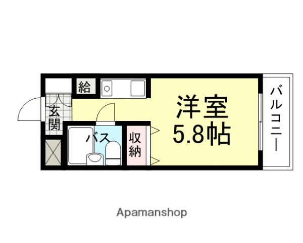 メルベールマウンテンヴィレッジ(1K/4階)の間取り写真