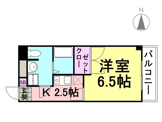 クリスタルプラザ(1K/4階)の間取り写真