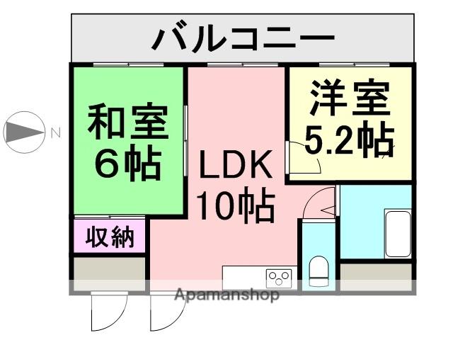 メゾン南塚口(2LDK/2階)の間取り写真