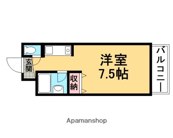 ハイツアルペン武庫之荘(1K/2階)の間取り写真