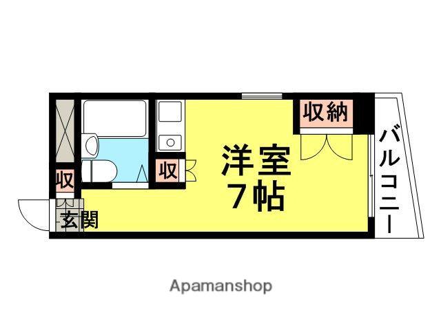 キューブ東武庫之荘Ⅱ(ワンルーム/4階)の間取り写真