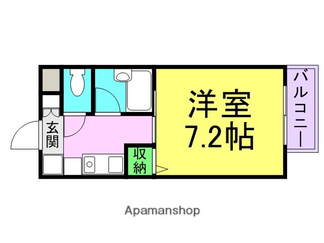 岡地レジデンス中島(1K/3階)の間取り写真