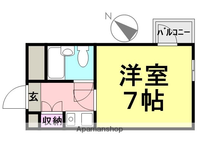 ダイドーメゾン立花西(1K/4階)の間取り写真