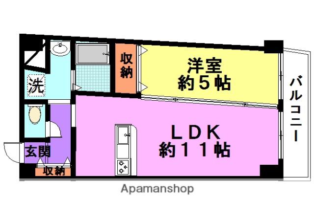 アンアーク(1LDK/3階)の間取り写真
