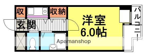 メゾン大和7号館(1K/4階)の間取り写真