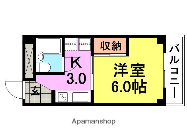 MSTYLE MUKONOSO Ⅰ(1DK/4階)の間取り写真